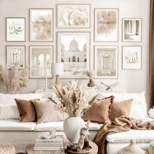 Islamic Beige Poster Landscape Canvas Print Mosque Morocco Door Wall Art Painting Bohemia Picture Modern Home Room Decoration