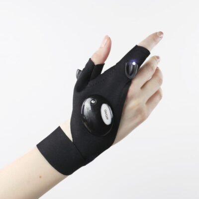Led gloves with waterproof lights